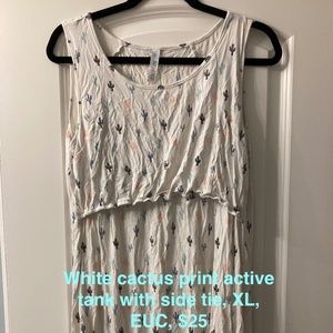 Latched Mama cactus print active nursing tank, XL EUC